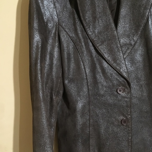 Sorbe’ Leather metallic jacket - Picture 6 of 8